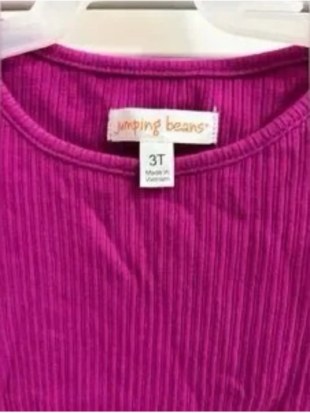 Jumping Beans Girls' Long-Sleeve Ruffle Rib Top - Magenta